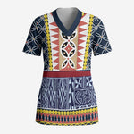 Toghu Bamenda Scrub Top Cameroon North West Traditional Pattern - African Pride