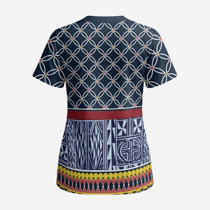 Toghu Bamenda Scrub Top Cameroon North West Traditional Pattern - African Pride
