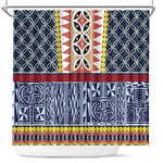 Toghu Bamenda Shower Curtain Cameroon Traditional Pattern