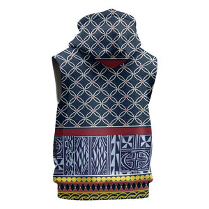 Toghu Bamenda Sleeveless Hoodie Cameroon Traditional Pattern - African Pride