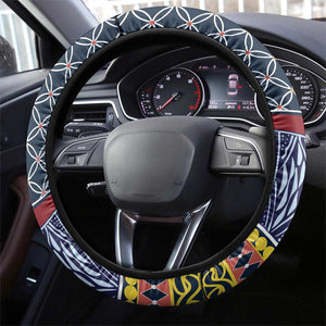 Toghu Bamenda Steering Wheel Cover Cameroon Traditional Pattern