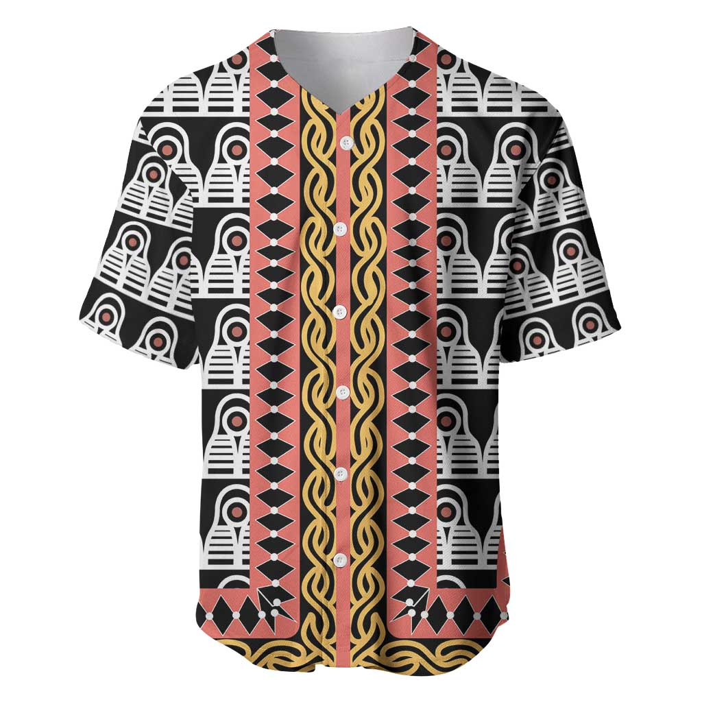 Cameroon Baseball Jersey Toghu Traditional Pattern