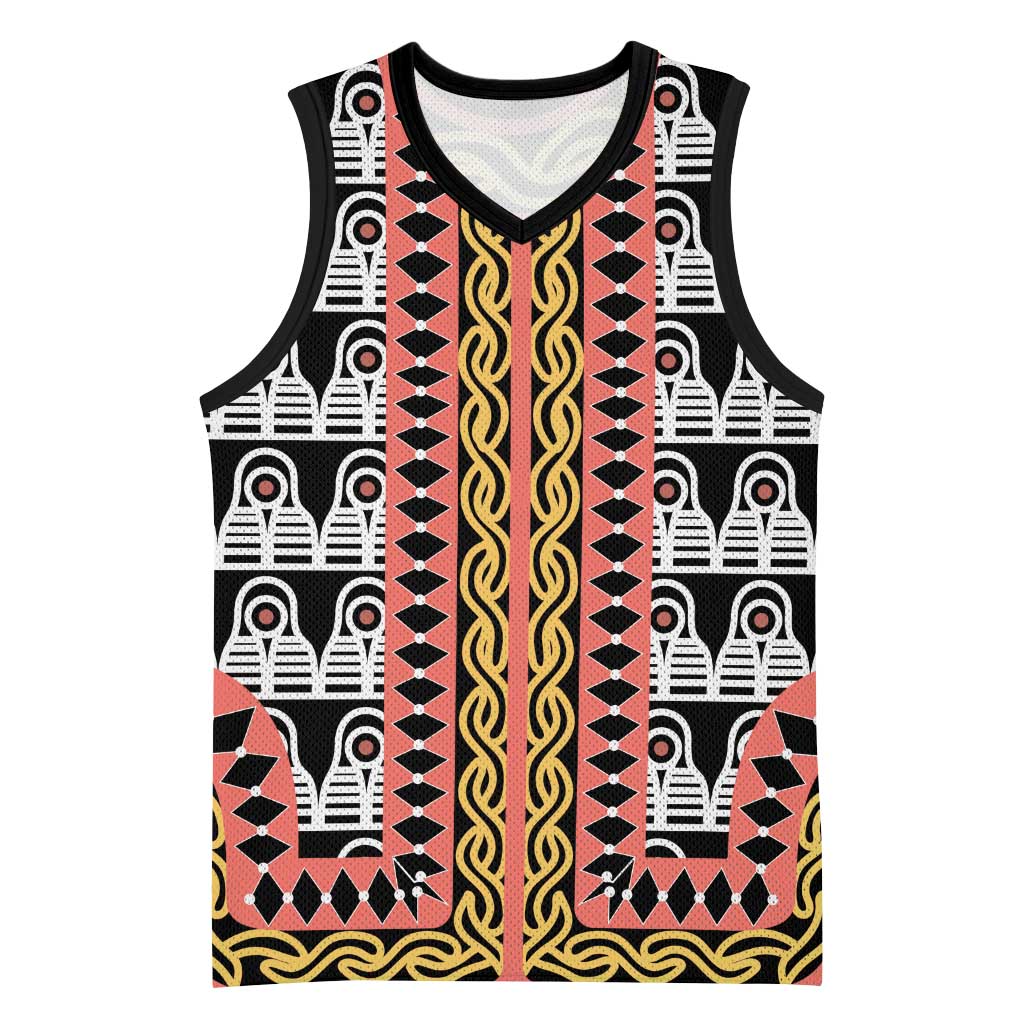 Cameroon Basketball Jersey Toghu Traditional Pattern LT15