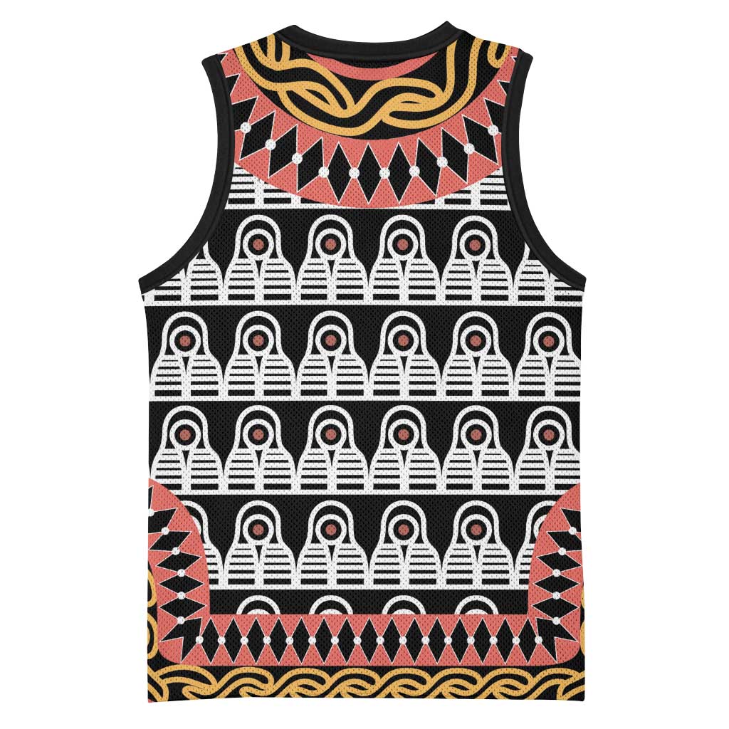 Cameroon Basketball Jersey Toghu Traditional Pattern LT15