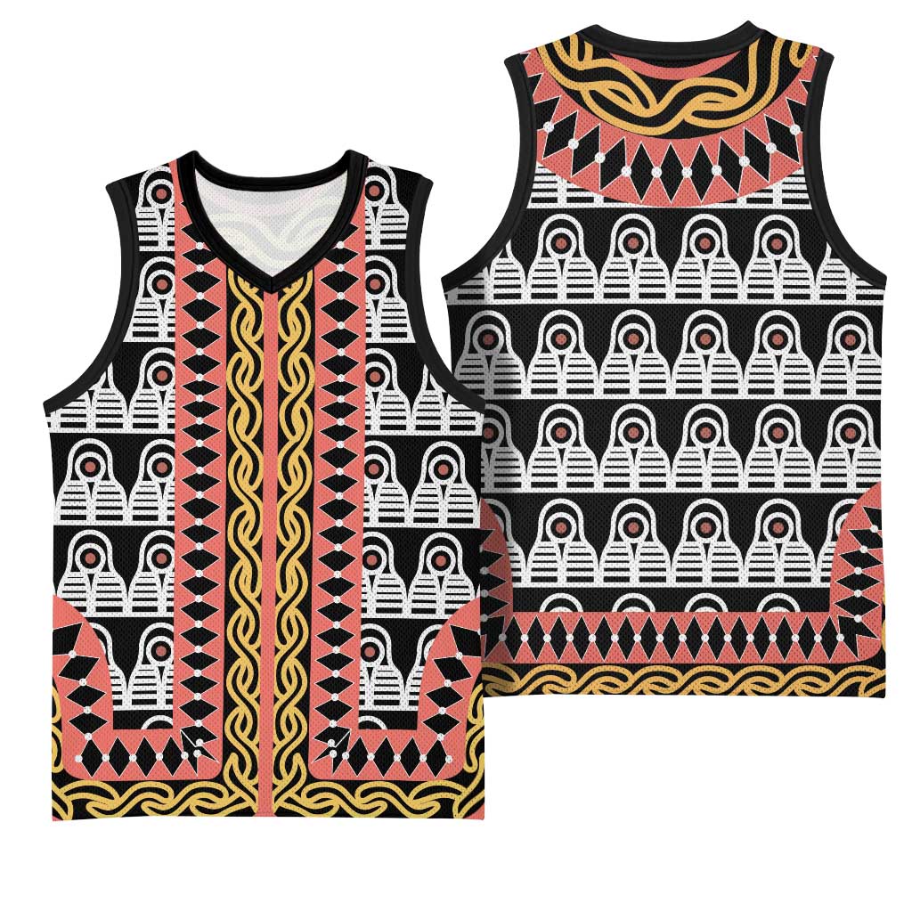 Cameroon Basketball Jersey Toghu Traditional Pattern LT15
