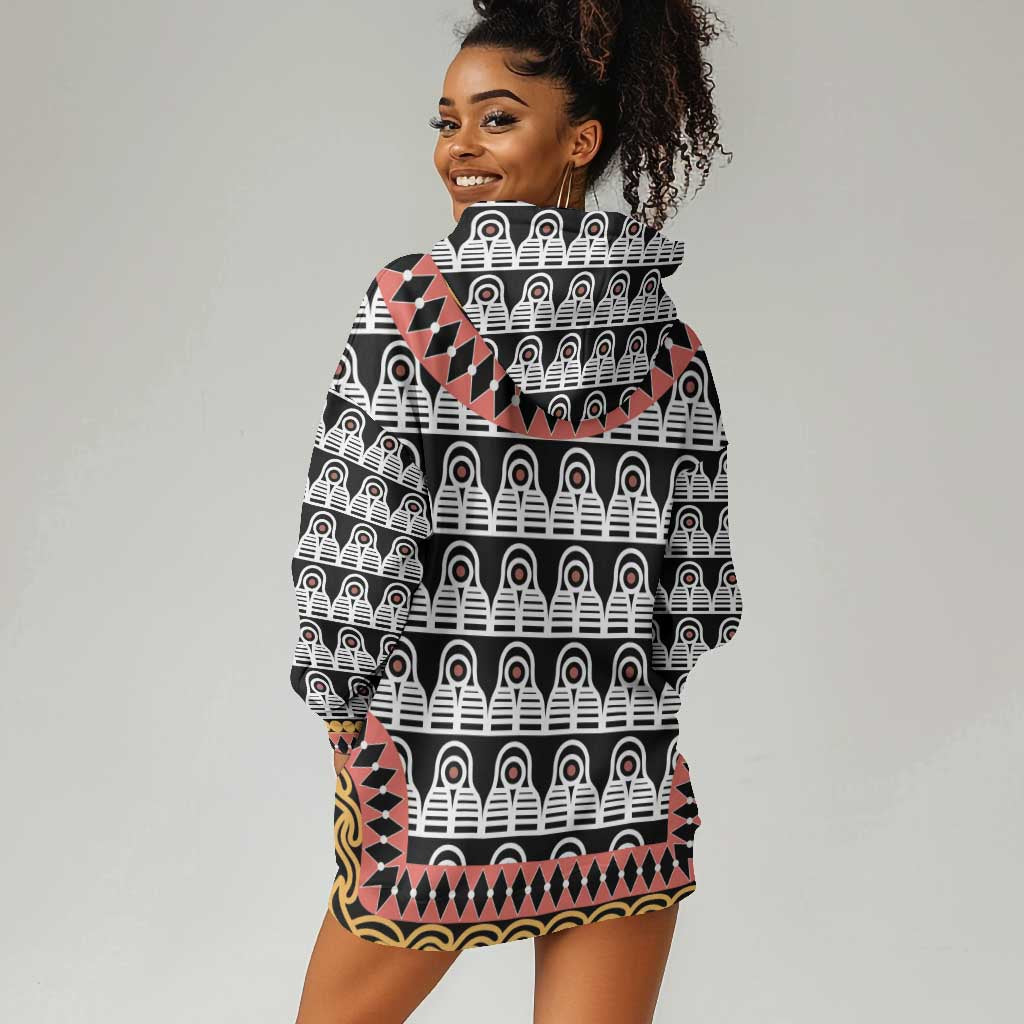 Cameroon Hoodie Dress Toghu Traditional Pattern