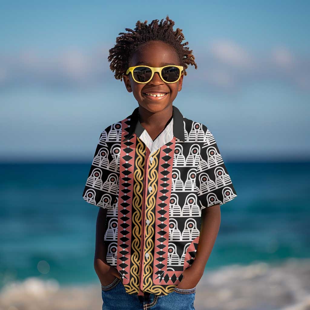 Cameroon Kid Hawaiian Shirt Toghu Traditional Pattern