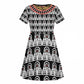 Cameroon Kid Short Sleeve Dress Toghu Traditional Pattern