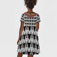 Cameroon Kid Short Sleeve Dress Toghu Traditional Pattern