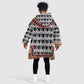 Cameroon Kid Wearable Blanket Hoodie Toghu Traditional Pattern