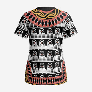 Cameroon Toghu Traditional Pattern Scrub Top - African Pride