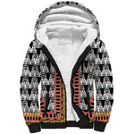 Cameroon Sherpa Hoodie Toghu Traditional Pattern
