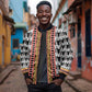 Cameroon Sleeve Zip Bomber Jacket Toghu Traditional Pattern