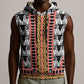 Cameroon Sleeveless Hoodie Toghu Traditional Pattern - African Pride