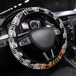 Cameroon Steering Wheel Cover Toghu Traditional Pattern
