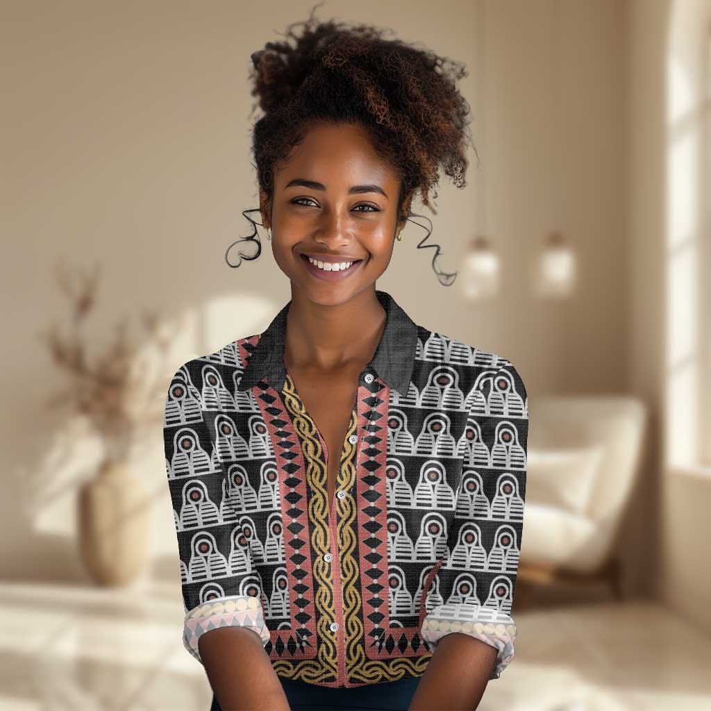 Cameroon Women Casual Shirt Toghu Traditional Pattern