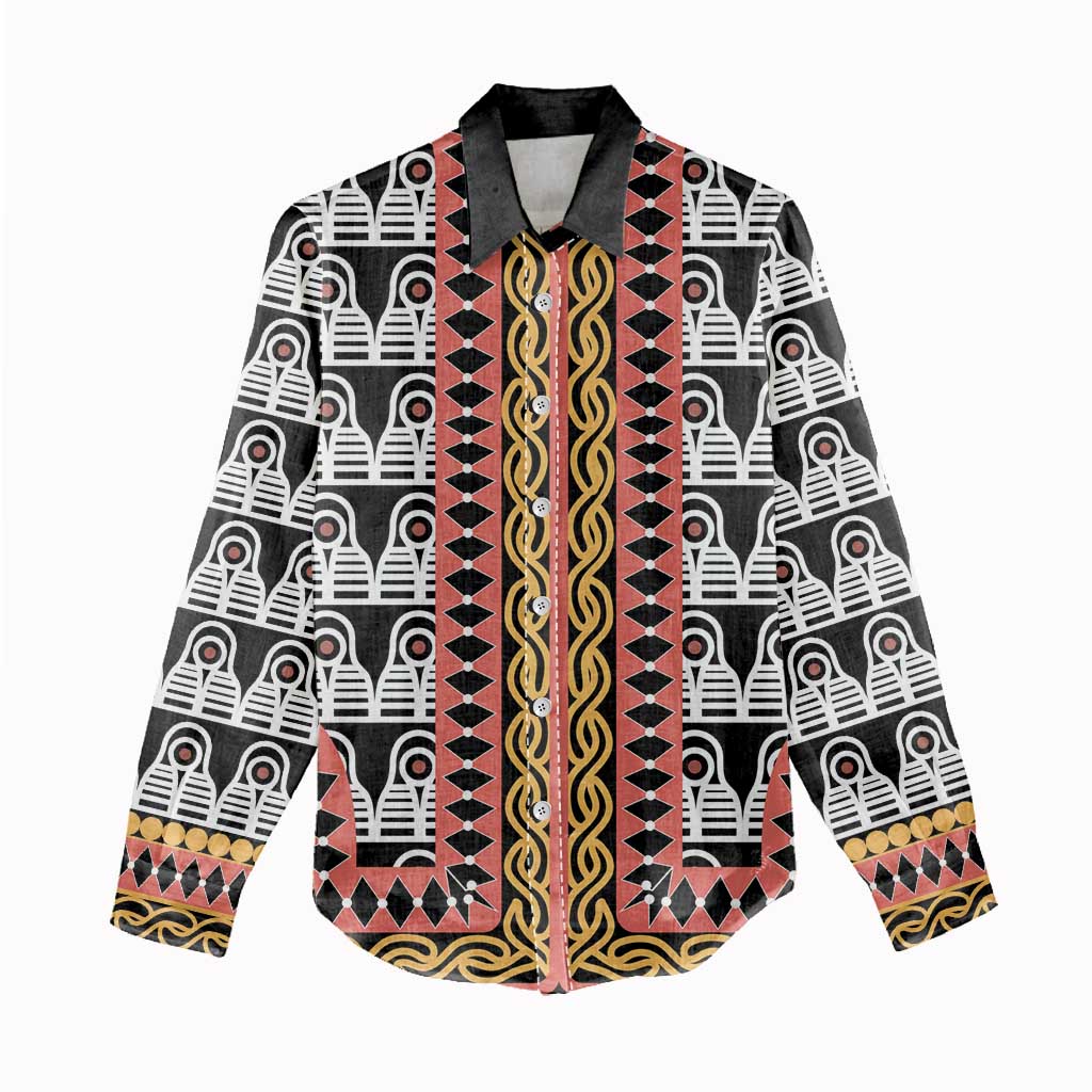 Cameroon Women Casual Shirt Toghu Traditional Pattern