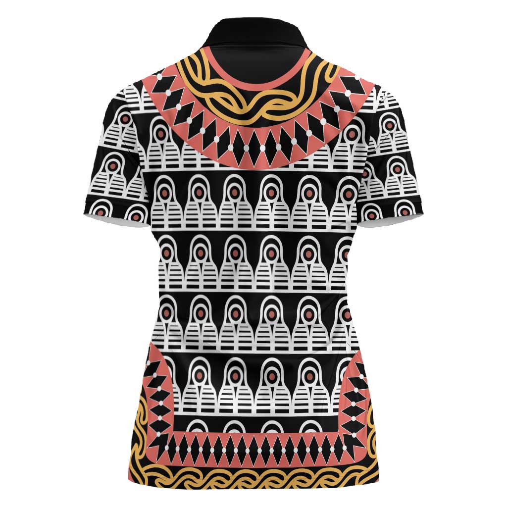 Cameroon Women Polo Shirt Toghu Traditional Pattern