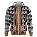 Cameroon Zip Hoodie Toghu Traditional Pattern