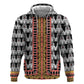 Cameroon Zip Hoodie Toghu Traditional Pattern
