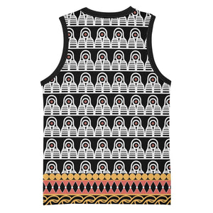 Cameroon Traditional Toghu Pattern Basketball Jersey LT15