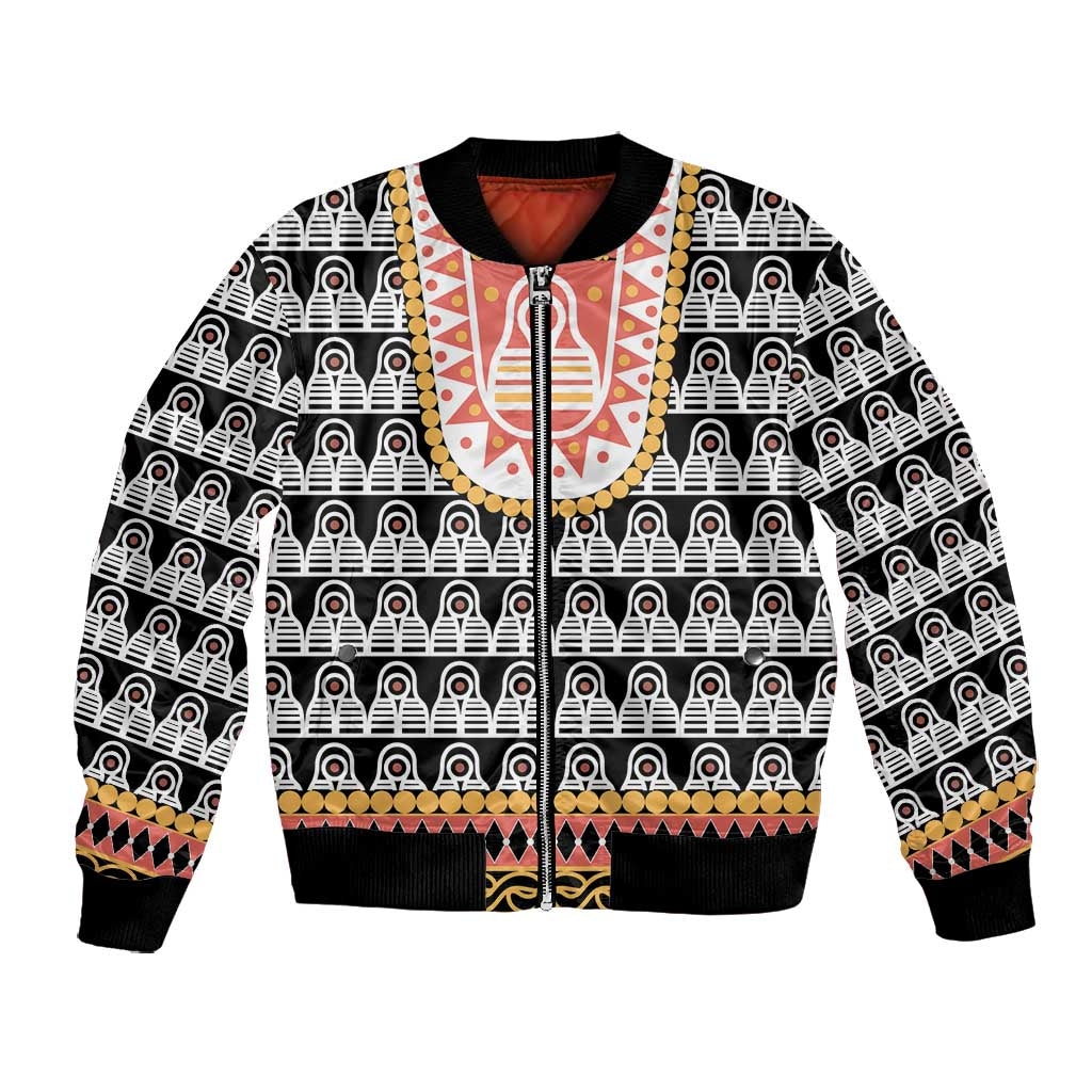 Cameroon Traditional Toghu Pattern Bomber Jacket