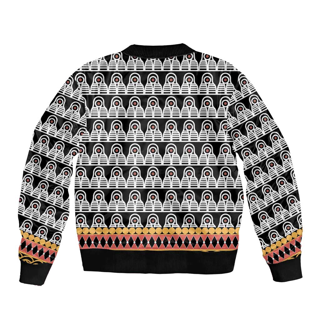 Cameroon Traditional Toghu Pattern Bomber Jacket