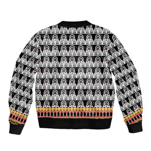 Cameroon Traditional Toghu Pattern Bomber Jacket