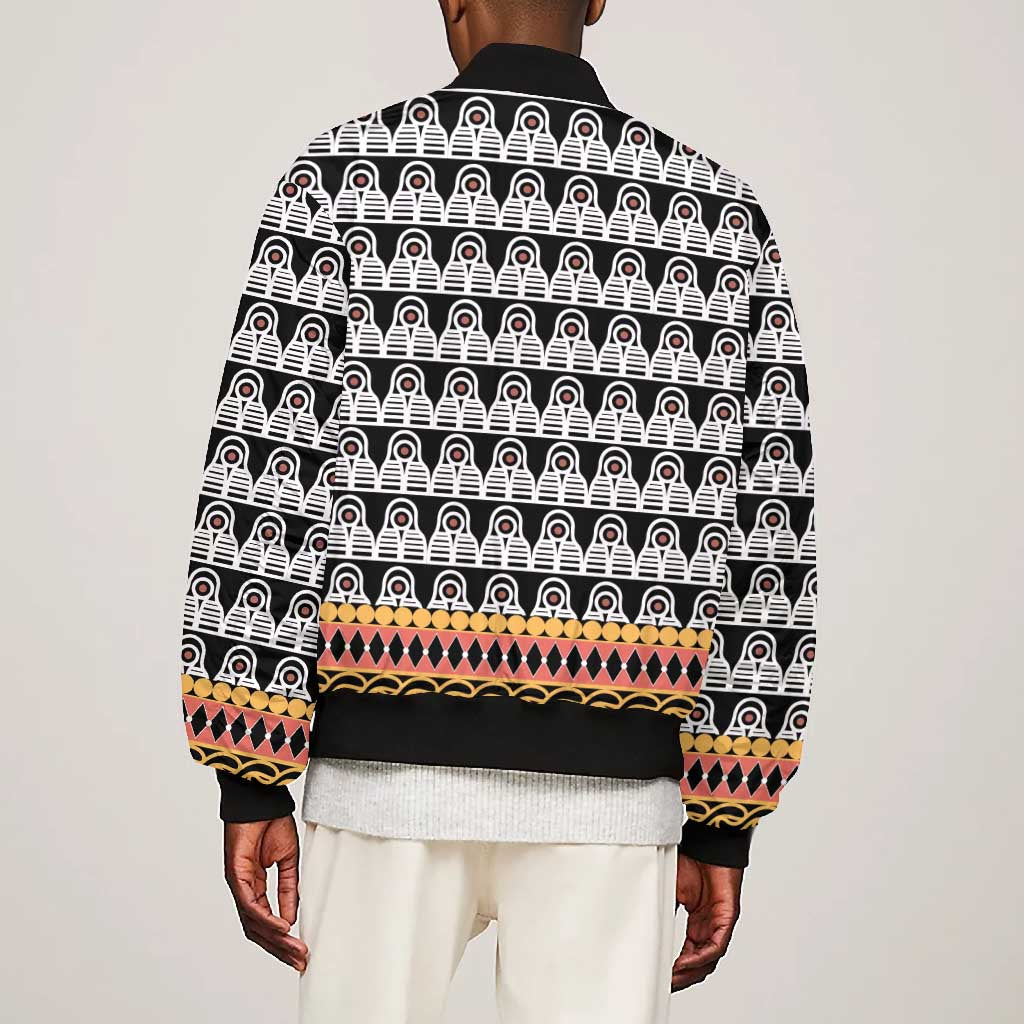 Cameroon Traditional Toghu Pattern Bomber Jacket
