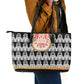 Cameroon Traditional Toghu Pattern Leather Tote Bag