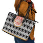Cameroon Traditional Toghu Pattern Leather Tote Bag