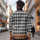 Cameroon Traditional Toghu Pattern Long Sleeve Button Shirt