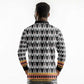 Cameroon Traditional Toghu Pattern Long Sleeve Polo Shirt