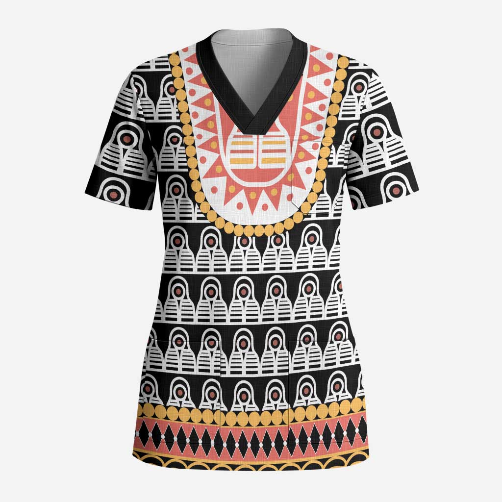 Cameroon Traditional Scrub Top Toghu Pattern - African Pride