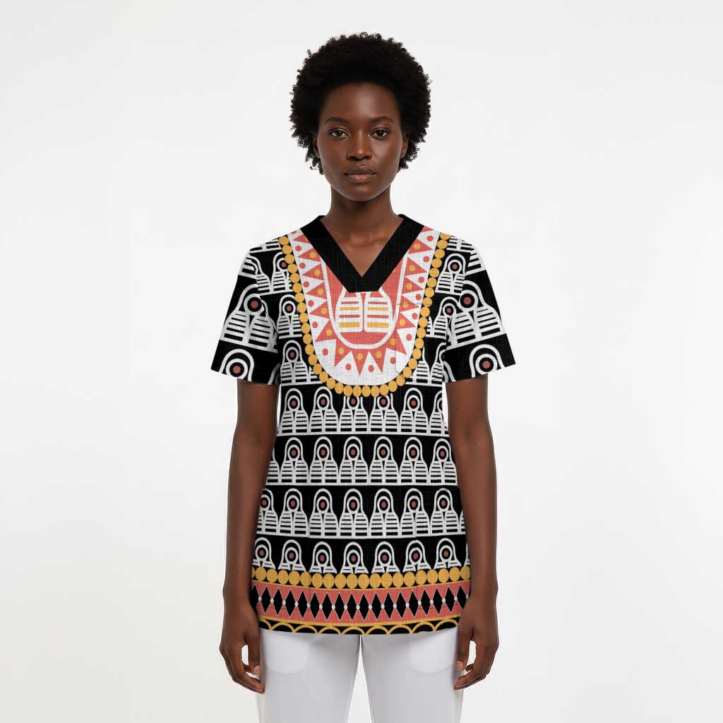Cameroon Traditional Scrub Top Toghu Pattern - African Pride