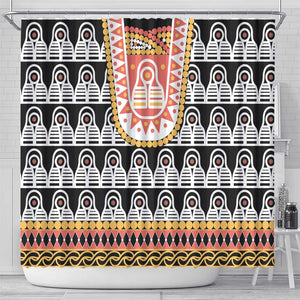 Cameroon Traditional Toghu Pattern Shower Curtain