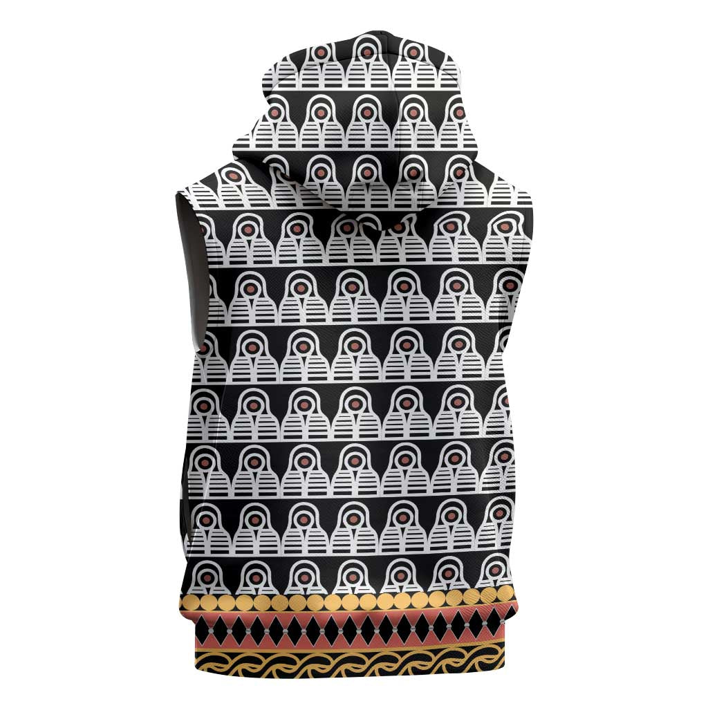 Cameroon Traditional Toghu Pattern Sleeveless Hoodie - African Pride