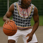 Cameroon Traditional Toghu Pattern Sleeveless Hoodie - African Pride