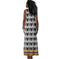Cameroon Traditional Toghu Pattern Tank Maxi Dress