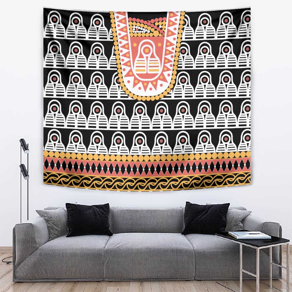 Cameroon Traditional Toghu Pattern Tapestry