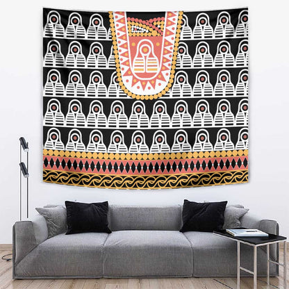 Cameroon Traditional Toghu Pattern Tapestry
