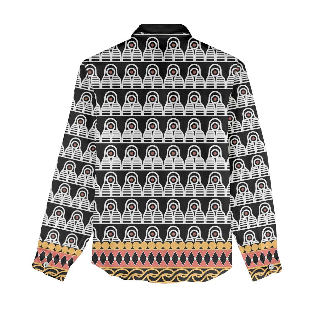 Cameroon Traditional Toghu Pattern Women Casual Shirt