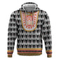 Cameroon Traditional Toghu Pattern Zip Hoodie