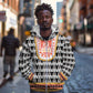 Cameroon Traditional Toghu Pattern Zip Hoodie