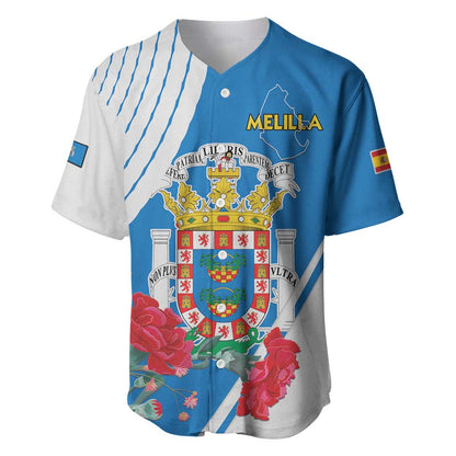 Melilla Spain Baseball Jersey Coat Of Arms With Map