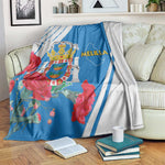 Melilla Spain Blanket Coat Of Arms With Map