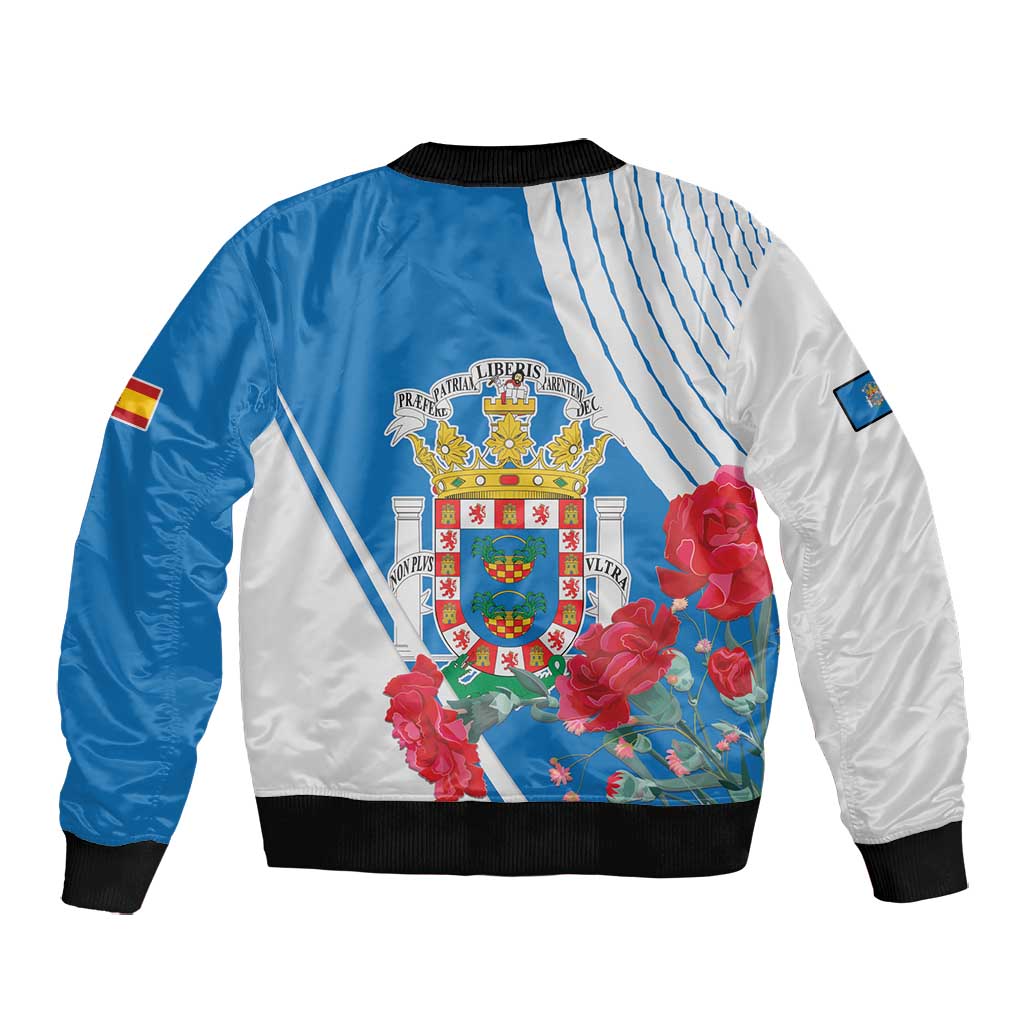 Melilla Spain Bomber Jacket Coat Of Arms With Map