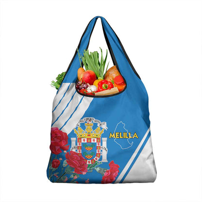 Melilla Spain Grocery Bag Coat Of Arms With Map