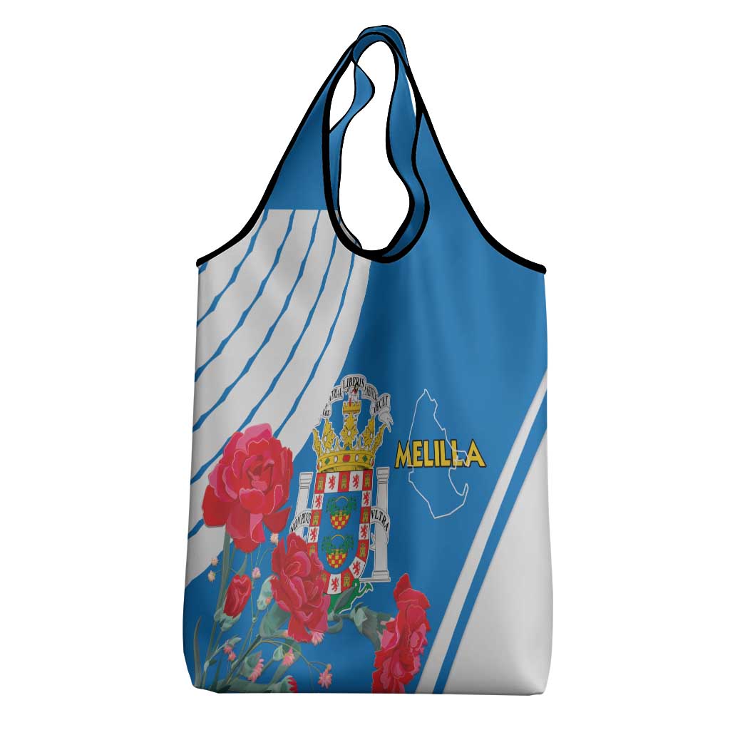 Melilla Spain Grocery Bag Coat Of Arms With Map