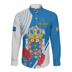 Melilla Spain Long Sleeve Button Shirt Coat Of Arms With Map